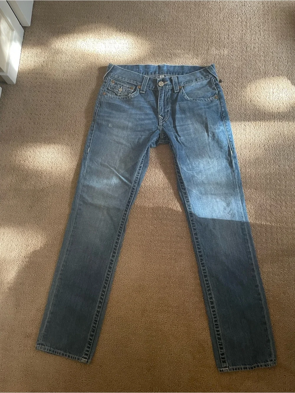 True Religion Men’s Light Wash Bootcut Jeans